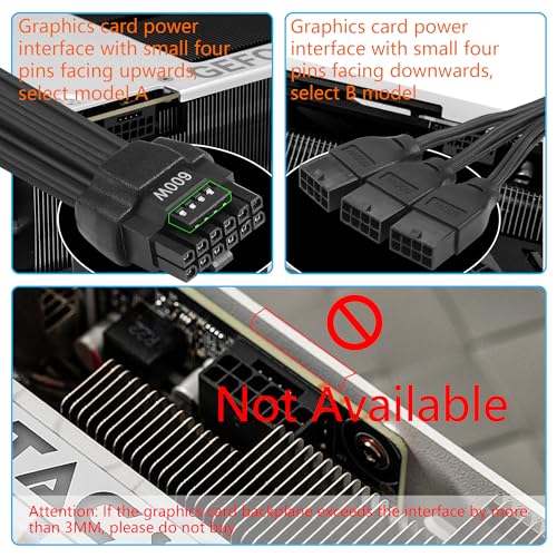 Câble 12VHPWR ATX3.0 CERRXIAN évite la surchauffe connecteur 16 broches vers 3x8 pin