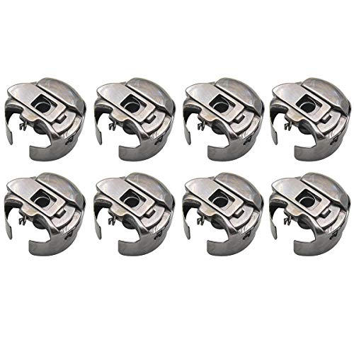 CKPSMS Brand - # BC-DBZ(3)-NBL Small L Size Pigtail Embroidery Bobbin Cases Compatible with/Replacement for Barudan Brand Melco Brand SWF Brand Tajima Brand (8PCS)
