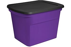 Sterilite Plastic 18 Gal Storage Totes for Halloween Organizing