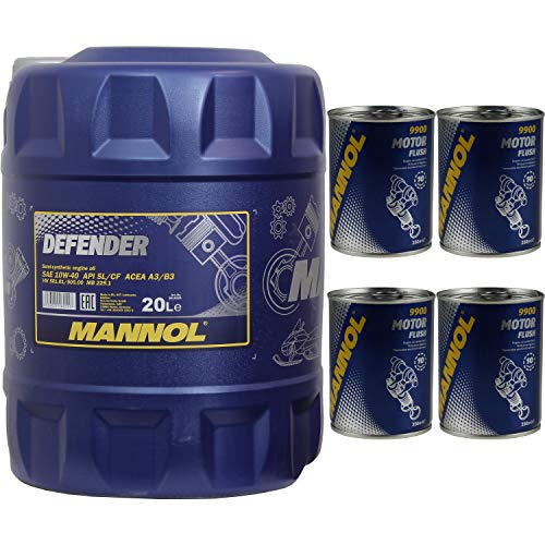 MANNOL Defender 10W-40 API SL/CF MN7507-20 Huile de rinçage moteur Flush 20 l