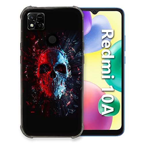 Carcasa para Xiaomi Redmi 10A Cabeza de Muerte con impresión antiarañazos mate
