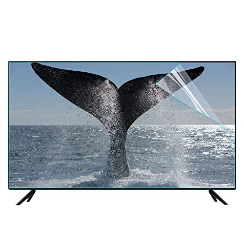 CRYSEU Folia ochronna na ekran do telewizorów w różnych rozmiarach, nieoślepiająca, delikatna dla oczu, z filtrem niebieskiego światła, do telewizorów LED, 4K, OLED i QLED (75 cali 1645 x 930 mm)