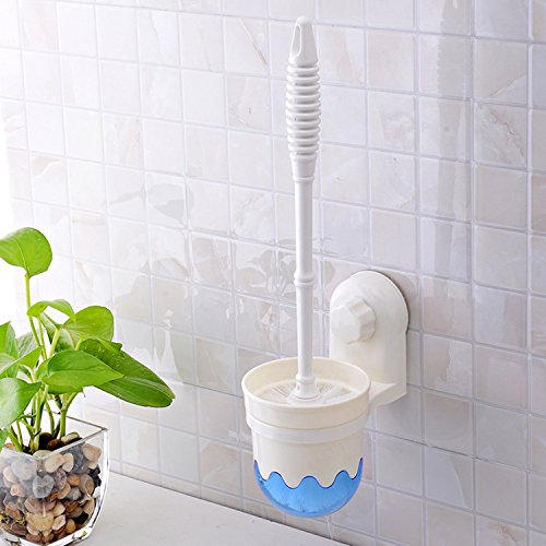 Preisvergleich Produktbild logei® Klosettbürste Set Toilettenbürste + Saugnapf-Bürstenhalter WC-Bürsten ToilettenButler Saugkraft wasserdichte, Befestigen ohne Bohren
