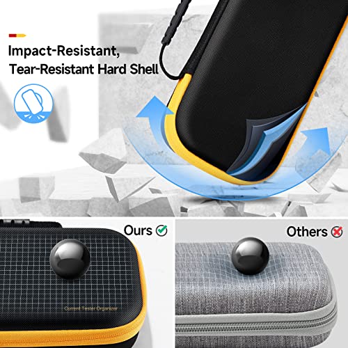 Image of OLAIKE Hard Carrying Case For Fluke 323 /324 /325 /302 /303 /305 Clamp Multimeters AC-DC TRMS, Sturdy Protective Storage Bag, Black