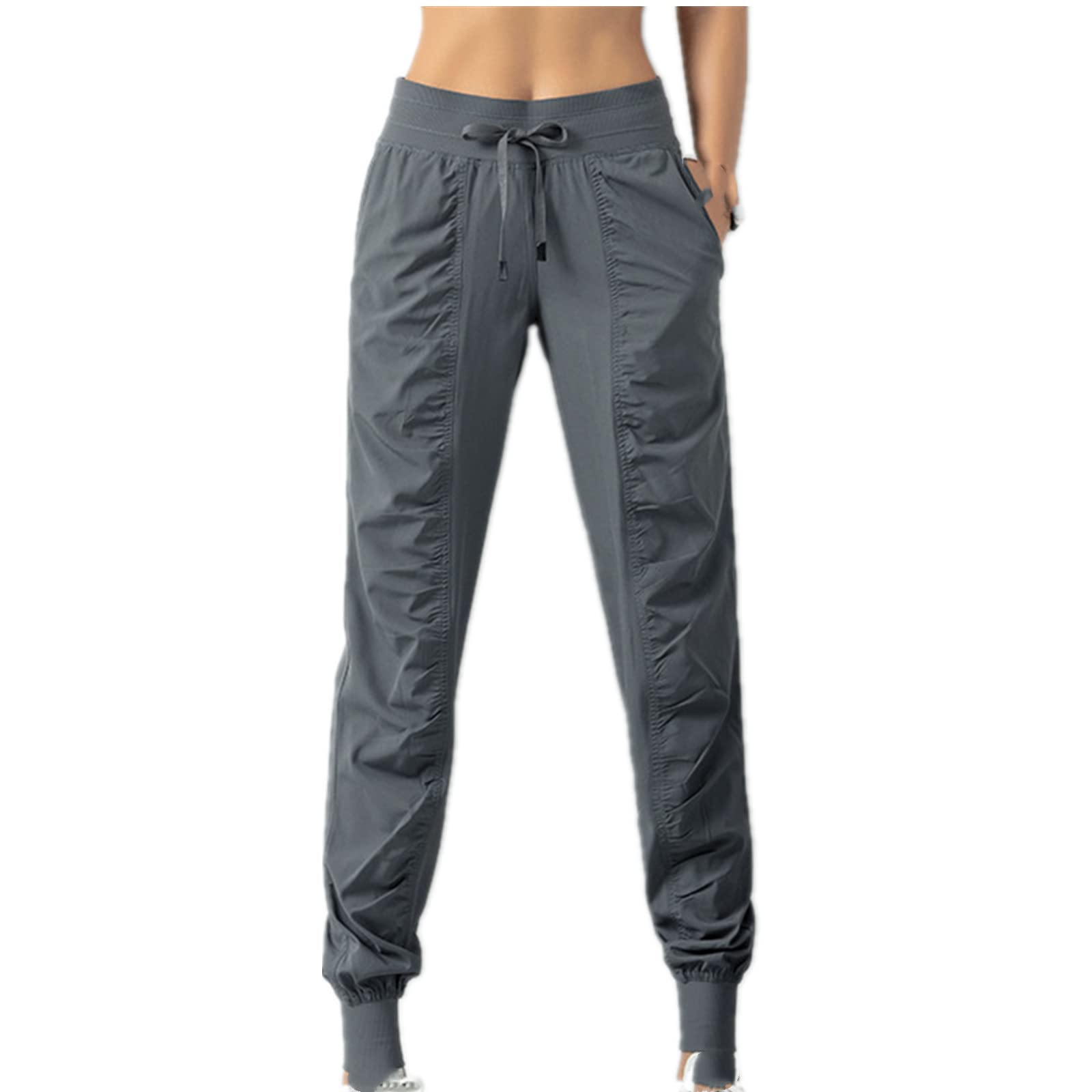 Solid Color Straight Wide Leg Pants Womens high Waist Loose and Thin Casual Fashion Trousers