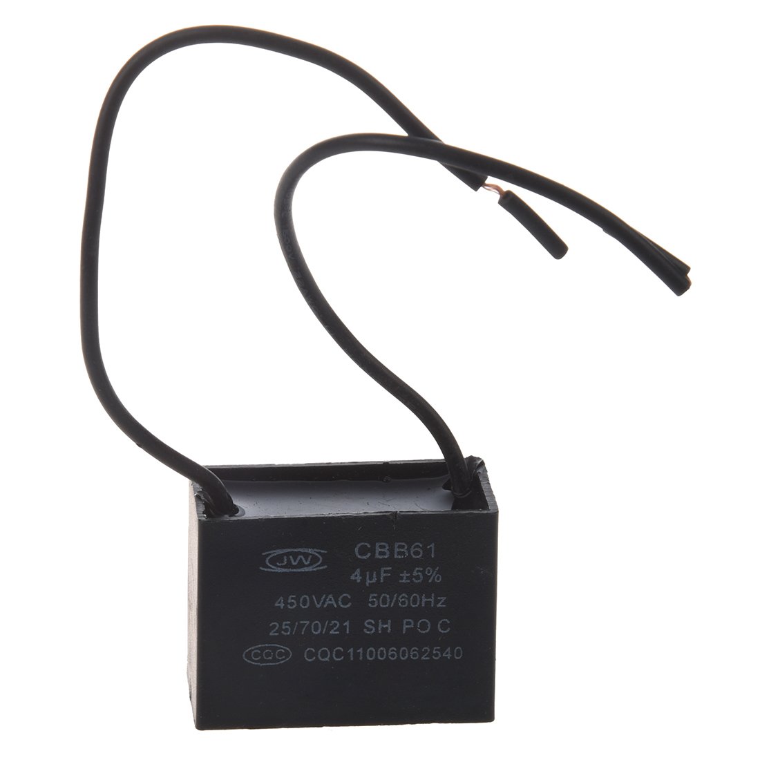 Jaimenalin Condensador del ventilador de techo CBB61 4uf 450VAC 2 alambres 50 / 60Hz