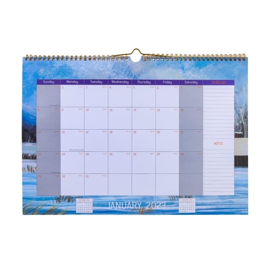 REMTAS Desk Calendar Decor 2023 Wall Calendar 12 Month Annual Yearly Wall Planner Spiral Coil Flip Monthly Hanging Calendar Schedule Organizers 2023 Desktop Calendar