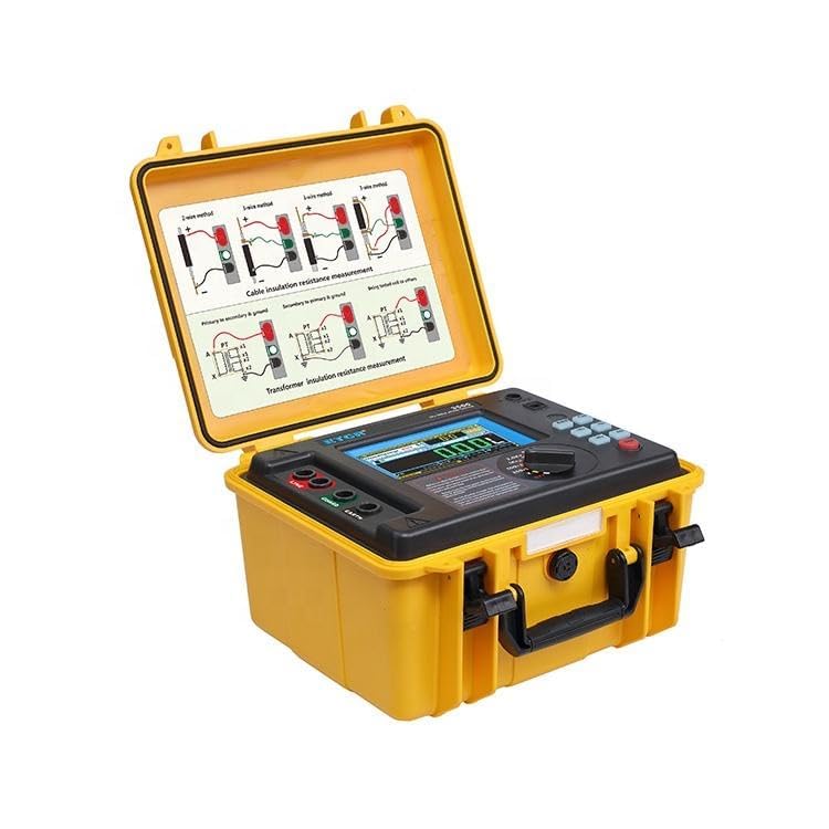 High Voltage Insulation Resistance Tester Meter with Insulation Resistance Range 0.5M2T, Short Circuit Current >5mA