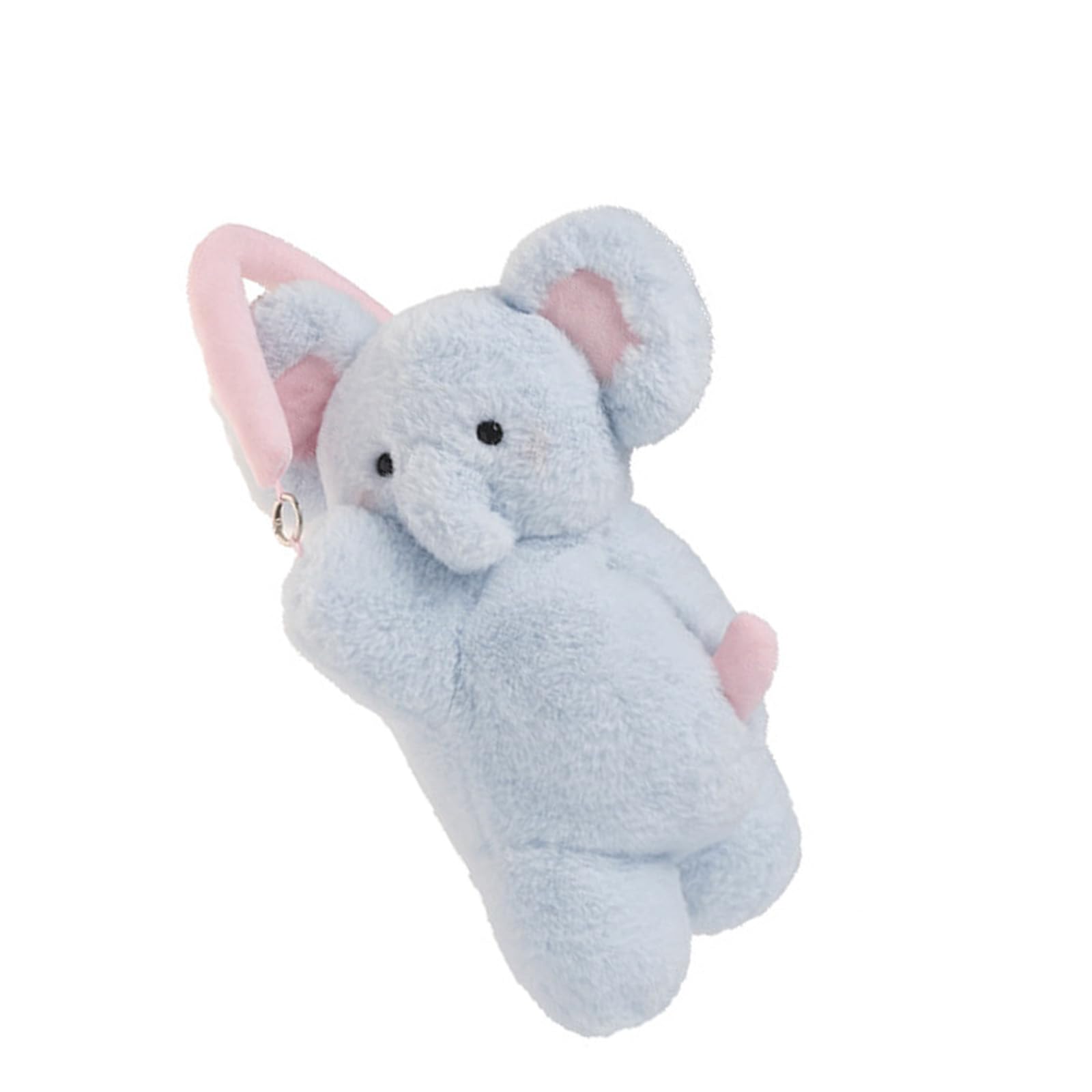 Lovely Animal Shaped Car Tissue Dispenser Paper Towel Holder with Hanging Strap Storage Bag for Home and Travel Plush Tissue Holder Car