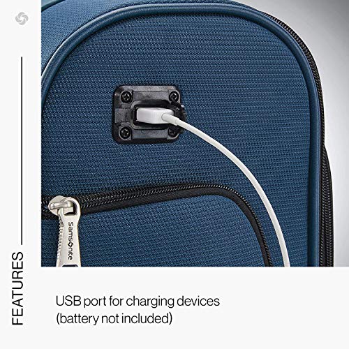 Image of Samsonite Solyte DLX Softside Expandable Luggage with Spinner Wheels, Mediterranean Blue, 2-Piece Set (20 /25)
