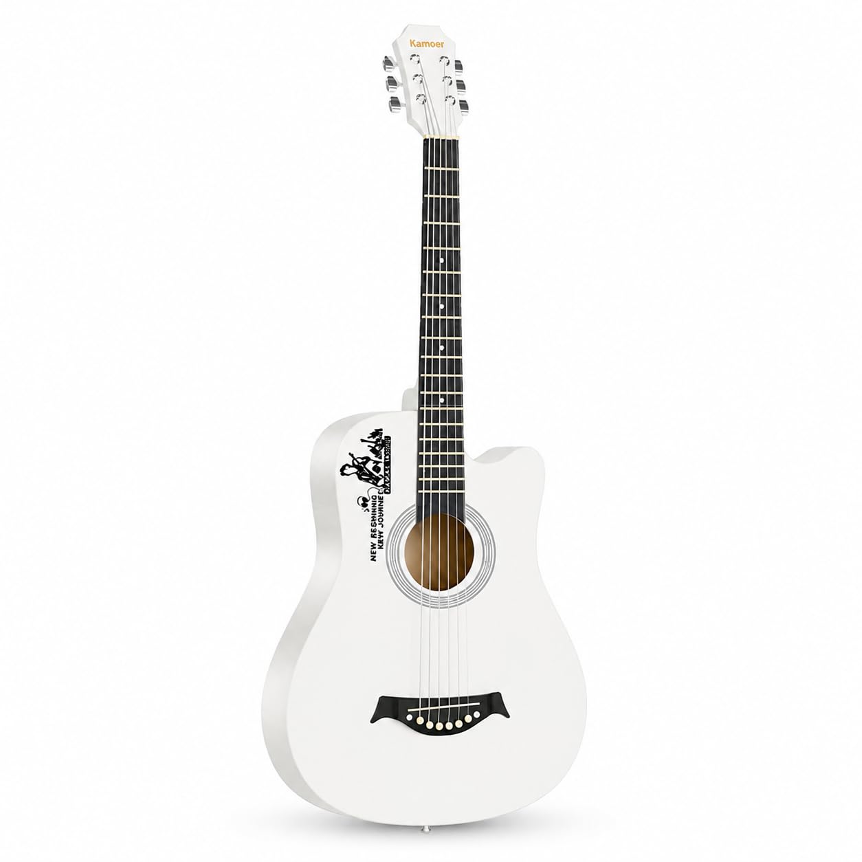 Acustica per Principianti, Set Completo in Legno con Accordatore e Accessori, Ideale per Bambini e Studenti, Bianco
