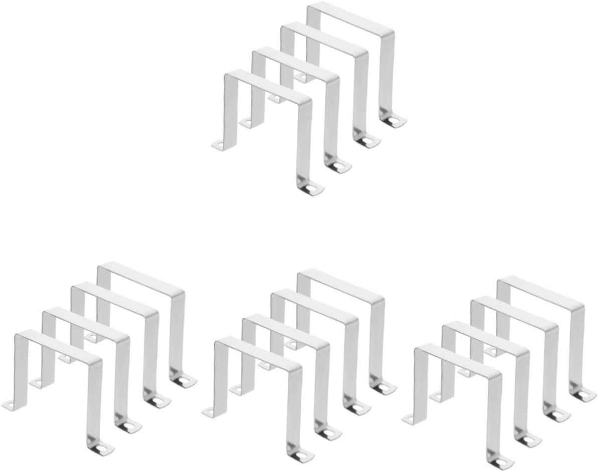 DOITOOL 16pcs Stainless Steel Hanger Clamp Bracket for Pipe Support Hose Clamp Easy to Install for Indoor and Outdoor Use