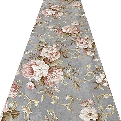WUFENG-Tapis de passage Moderne 3D Motif De Fleurs Pile Basse Ne Pas Se Faner Peut Être Coupé Antidérapant Région Couloir Tapis, Plusieurs Tailles Personnalisable (Color : A, Size : 1x1m) Cover