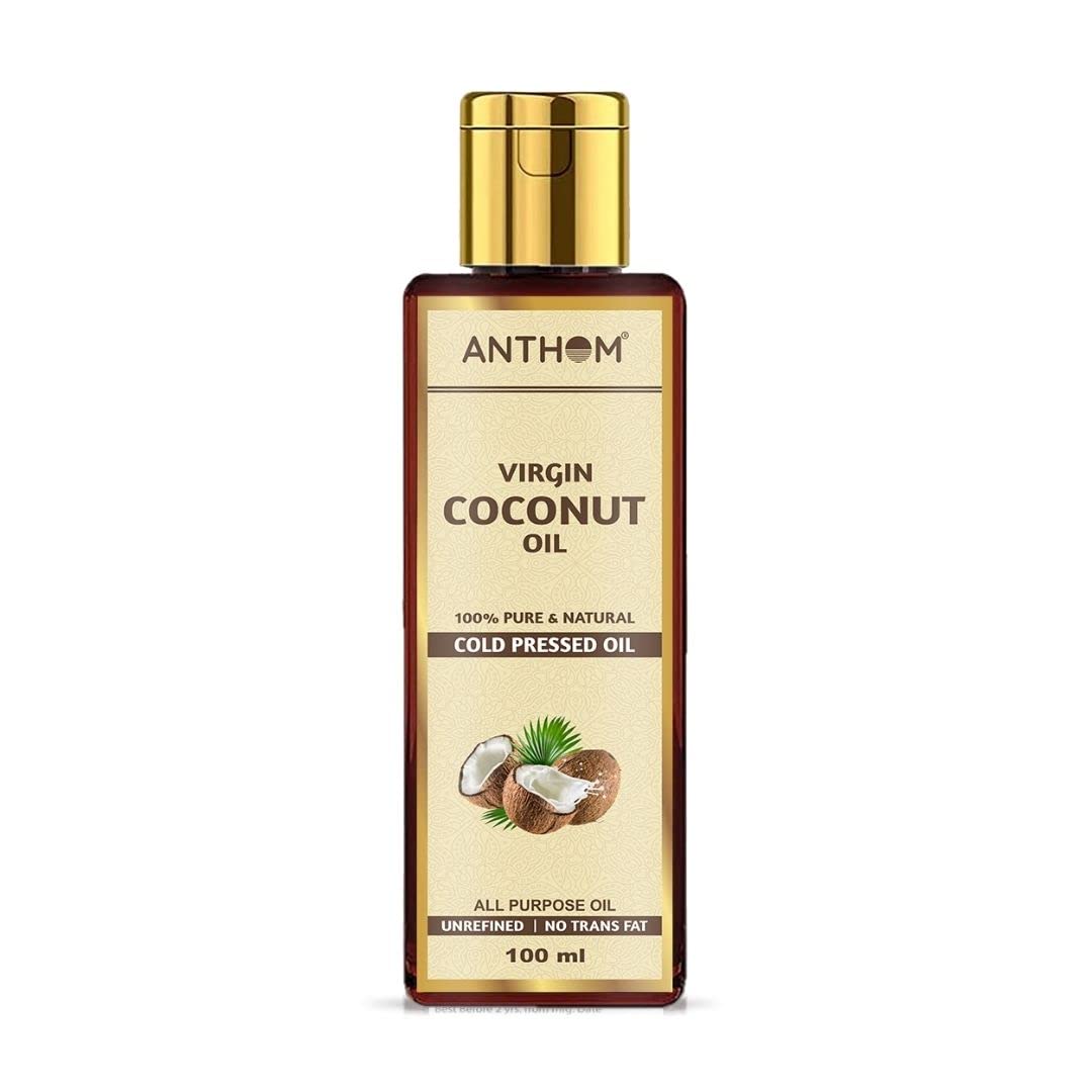 ANTHOM Virgin Cold Pressed Coconut Oil for Skin, Hair, Scalp, Face & Body (100 ml)