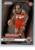 2024-25 Panini Prizm NBA Monopoly #87 Bub Carrington RC Rookie Washington Wizards Basketball Base Trading Card