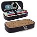 Produktbild Brown Elephants Ethnic Leather Pencil Case Beutel Reißverschluss Pen Pencil Case Box Schulmaterial, Schreibwarenbox mit großer Kapazität