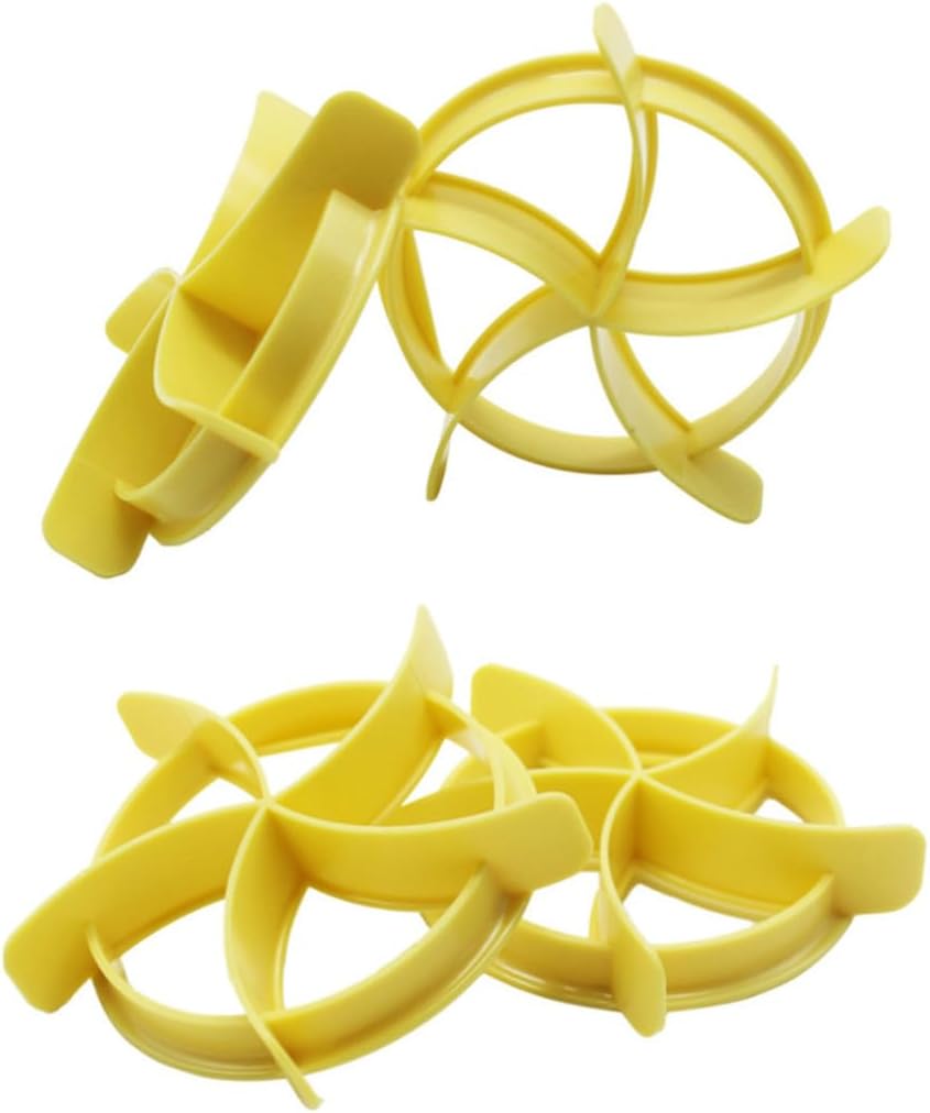 Ipetboom 4pcs round Plastic Dough Press Mold for Homemade Bread Rolls, Non-sticky and Easy to Demold Baking Tool, Pastry Cutter for Cookie Dough and Sugarcraft