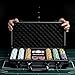 JIESITE 14g Clay Poker Chips Set 300 Pcs Poker Chips 39mm with High-end Aluminum Carrying Case/2 Decks of Plastic Playing Cards/Dealer Button for Poker Games Blackjack Texas Hold'em