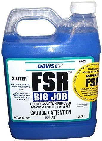FSR Fiberglass Stain Remover, BIG JOB, 2 Liter Bottle by Davis