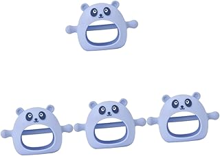 TOYANDONA 4 Pçs Brinquedos De Dentição Do Bebê Brinquedo De Mastigação Pulseira De Silicone Mordedor Brinquedo Infantil Brinquedo Sensorial Do Bebê Nunca Deixe Cair Brinquedo De Dentição Do