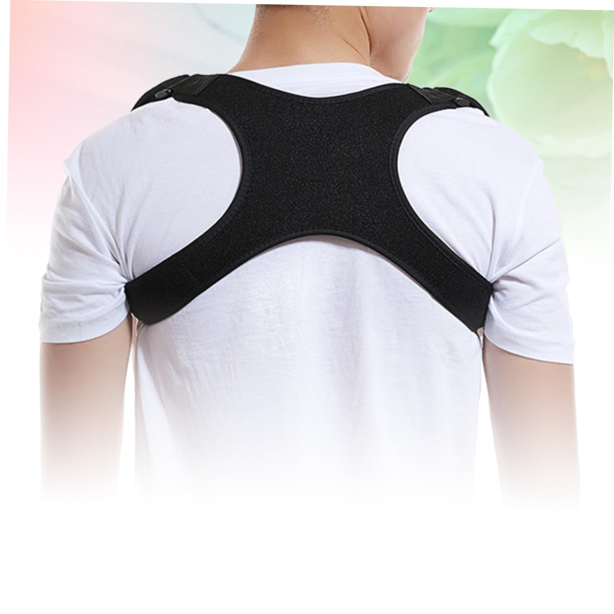 Holibanna 1Pc Invisible Hunchback Posture Belt for Adults Elastic Sitting Posture Support Shoulder Belt for Men Women Fits All