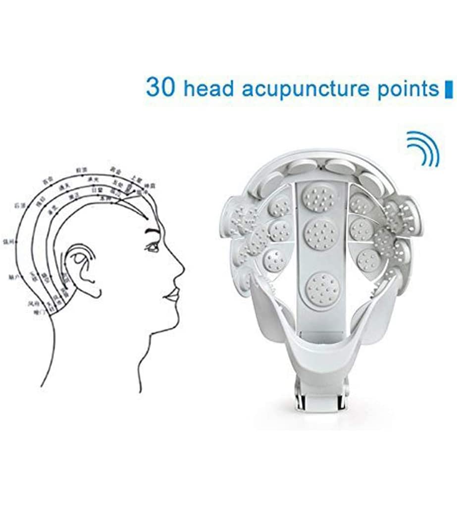Tête électrique relaxante masseur anti-pile perte de vibration casque maux de tête de soulagement de stress détente du cerveau de massage de massage améliorer le sommeil