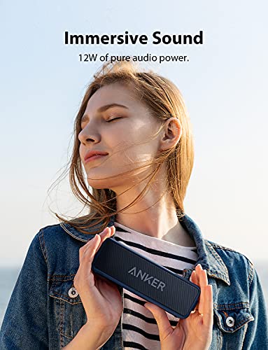 Image of Anker Soundcore 2, 12W Dual-Driver, Portable Bluetooth Speakers for Daily Use, and Wireless , Extended Battery Life, 24-Hour Playtime, IPX7 Water Resistant, Built in Mic, 66 ft Bluetooth Range- Blue