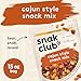 Snak Club Cajun Style Snack Mix with Hot and Spicy Peanuts, Butter Toffee Peanuts, Toasted Corn, Cajun and Honey Sesame Sticks, and Almonds, Kosher Trail Mix Snacks, 15 oz Resealable Bag