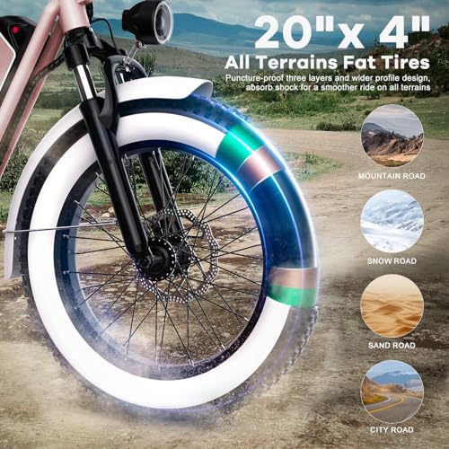 EUYBIKE 80-Mile Range Pink Ebike