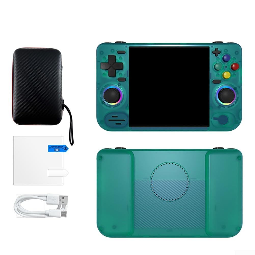 Console di gioco portatile retrò con schermo IPS da 4 pollici 720 x 720, oltre 18000 giochi integrati, 4000 mAh per batteria, WiFi, Type-C, sistema open source portatile per viaggi (blu)