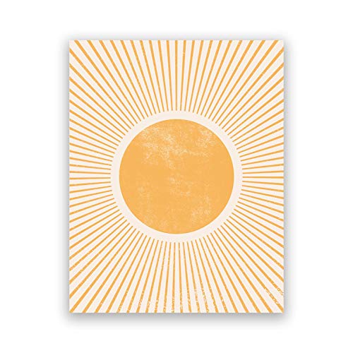 Lot de 2 affiches soleil abstrait pour valoriser un grand mur