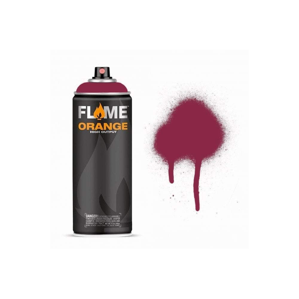 Molotow Flame Orange Spray Paint - Matt Acrylic 400ml Can Burgundy FO-320