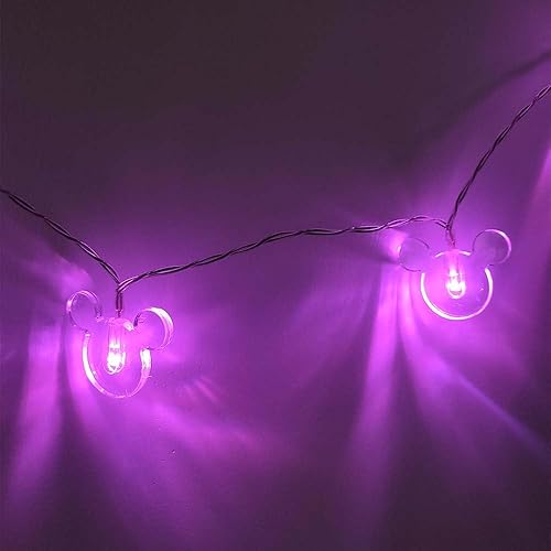 Miniatura 8 de Lámpara romántica decorativa de 5.4 ft 10 LEDs de dibujos animados de animales de ratón, luz romántica para el hogar, interior, dormitorio, fiesta,