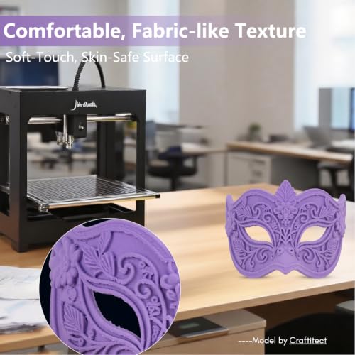 Image of Siraya Tech Flex TPU Air - Active Foaming 3D Printer Filament, Lilac 1kg | Adjustable Hardness (65A-82A), Up to 50% Lighter, High-Speed Printing, Easy to Print Soft TPU for Wearables & Prototypes