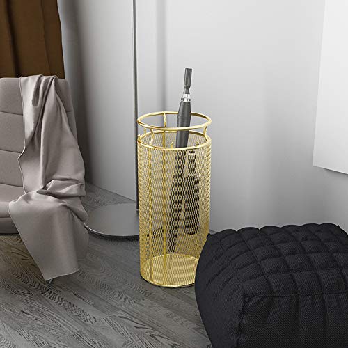 Support de rangement pour parapluie doré grand format
