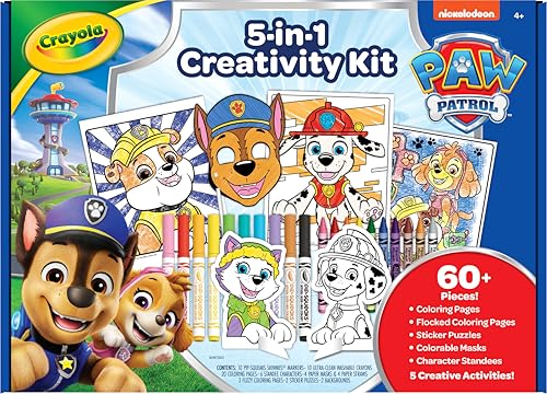 Crayola PAW Patrol Art Kit (60+Pcs) Art Set for Kids PAW Patrol Toys & Gifts PAW Patrol Coloring Set Gift for Boys & Girls Ages 4+