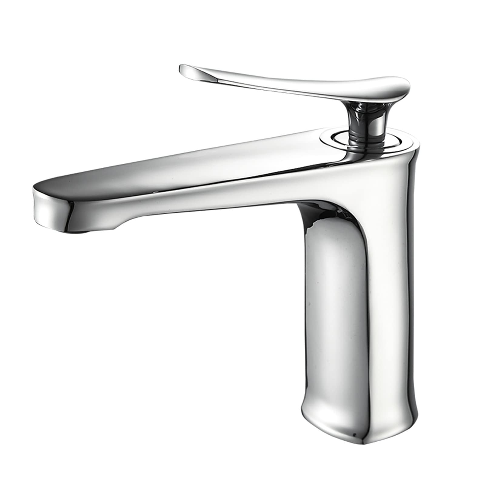 Mitigeur d'évier en laiton doré et chrome au design unique pour salle de bain