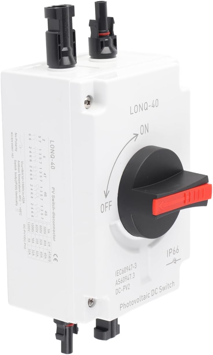 Generic DC Isolator Solar Switch Wide Application Heat for Solar Power RV 1200V 32A 4P (#3)