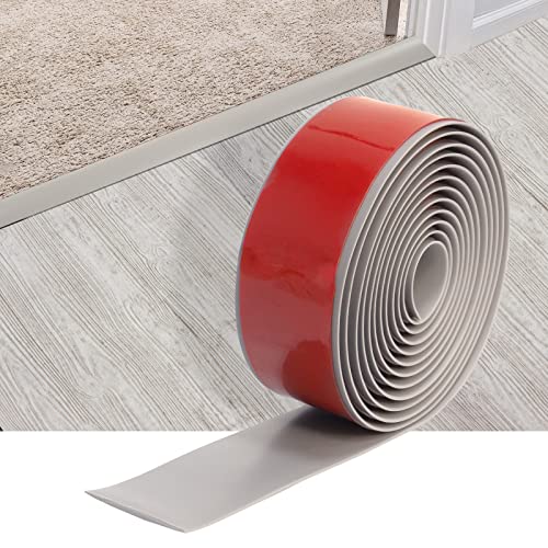 Yuzzy Floor Transition Strip Flexible Threshold Strips Self Adhesive Floor Cover Strips 2" Wide Carpet To Tile Transition Strips Vinyl Floor Flat Divider Strips Floor Gap Covering Trim 10 Ft Gray #TOP14