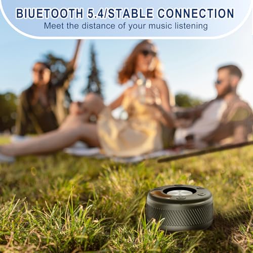 Image of Bluetooth Speaker, Shower Speaker, IP7 Waterproof Portable Speakers Bluetooth 5.4 with HD Sound, RGB Light /LED Display /Hands-Free Call /Suction Cup Perfect for Bathroom Sing-Along Stocking Stuffers