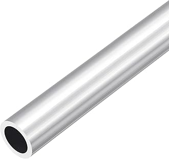 DMiotech (26mm OD x 18mm ID) 6063 Aluminum Round Tube 300mm Length Industry Metal Tubing for Machinery Frame Construction DIY Projects
