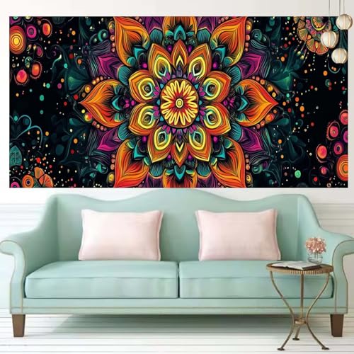 Kit broderie diamant 60x150cm avec grand canevas point de croix T60