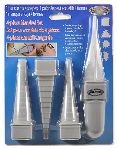 Bead Buddy 4 Piece Mandrel Set for Jewelry Making-Ring Making Tools-Mandrels for Jewelry Making