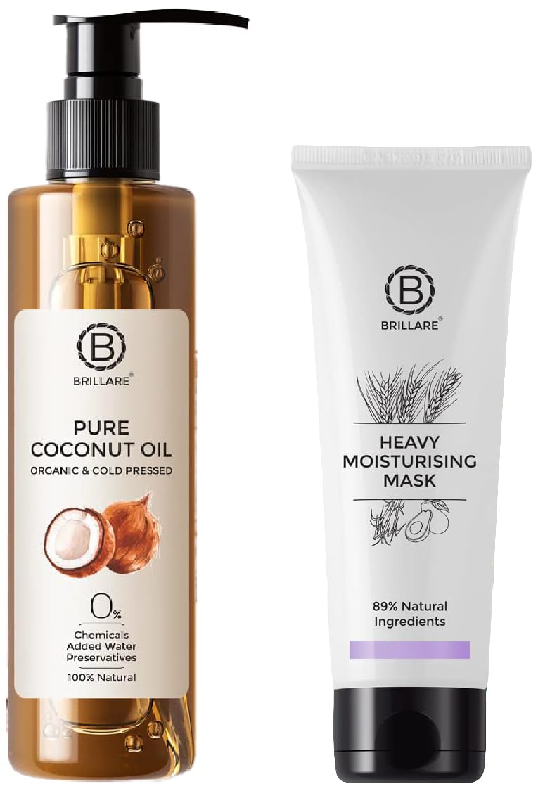 Brillare Professional Heavy Moisturising Hair Mask & Brillare Pure Coconut Oil Combo-image-23