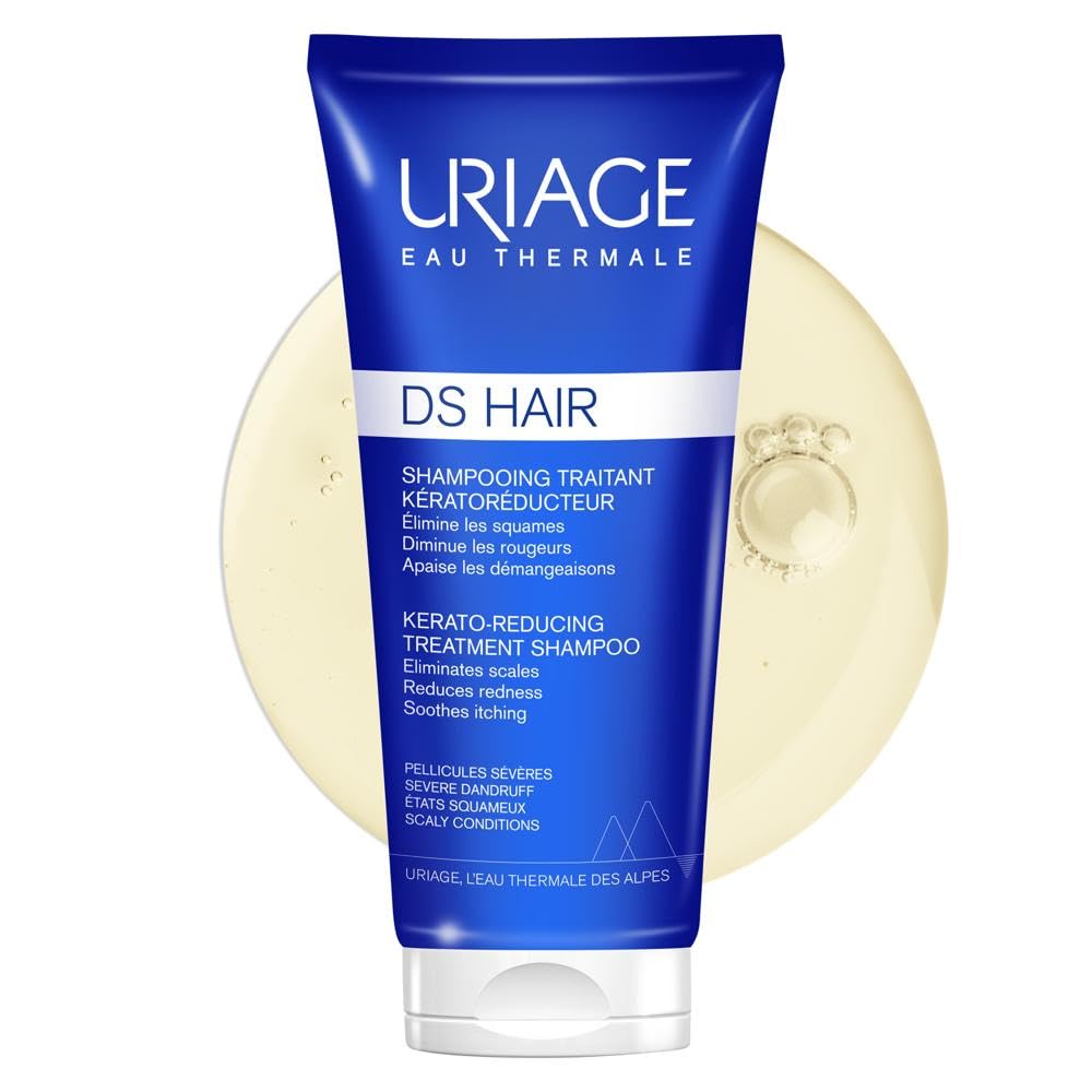 Uriage Ds Hair Champú para la Caspa Severa con Ácido Láctico al 1.8% - Elimina las escamas, purifica