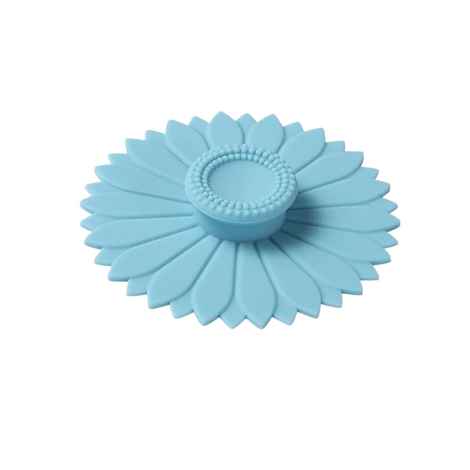 5Pcs Silicone Cup Lid With Handle Dustproof Leakproof Ceramic Mug Sealed Cover Suction Coffee Tea Lids Kitchen For Mugs(Blue)