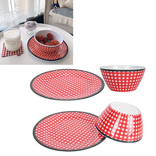 Servies Serviesets, mooie en praktische 4-delige dinerset, slakomset voor restaurant, hotel, theehuis buiten, auto, thuis, coffeeshop - Image 7