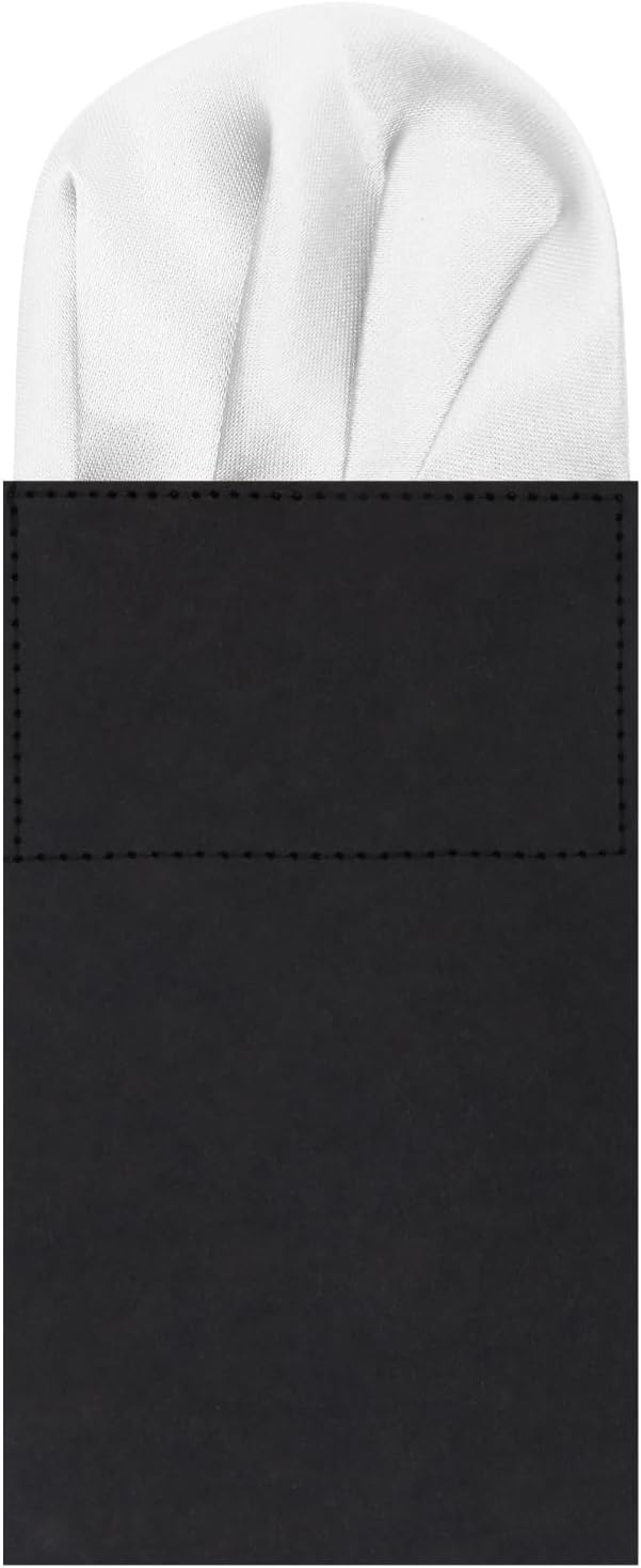 Pocket Squares for Men Pre-folded Mens Handkerchief Solid Pocket Square on Card for Suit Tuxedo Wedding Party