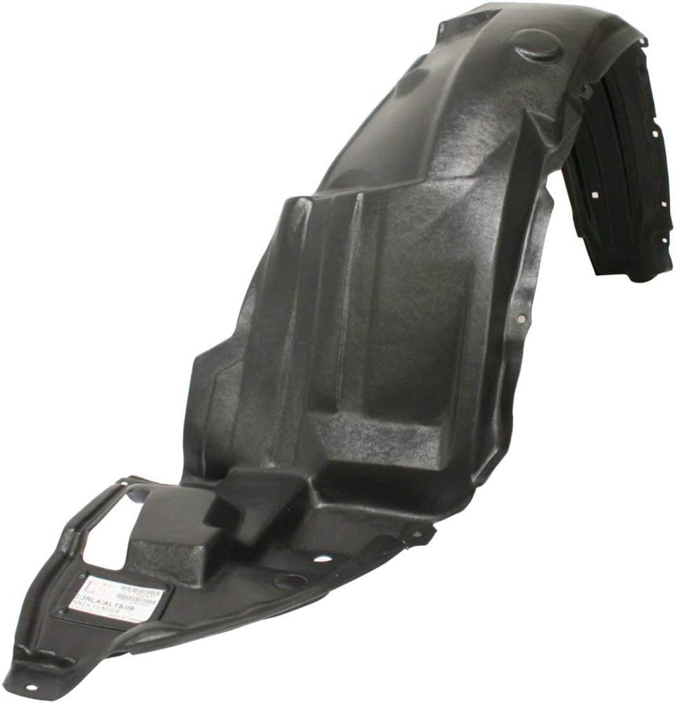 Evan Fischer Front, Driver and Passenger Side Fender Liner Compatible with 2009-2010 Toyota Corolla - TO1249149, TO1248149