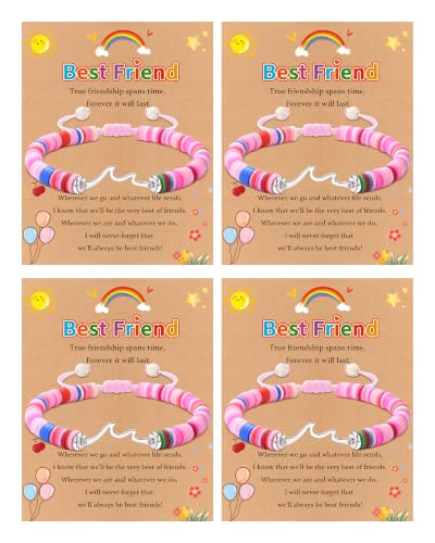 Image of 3 /4 Pcs Best Friend Bracelet Friendship Gifts for Women Girls